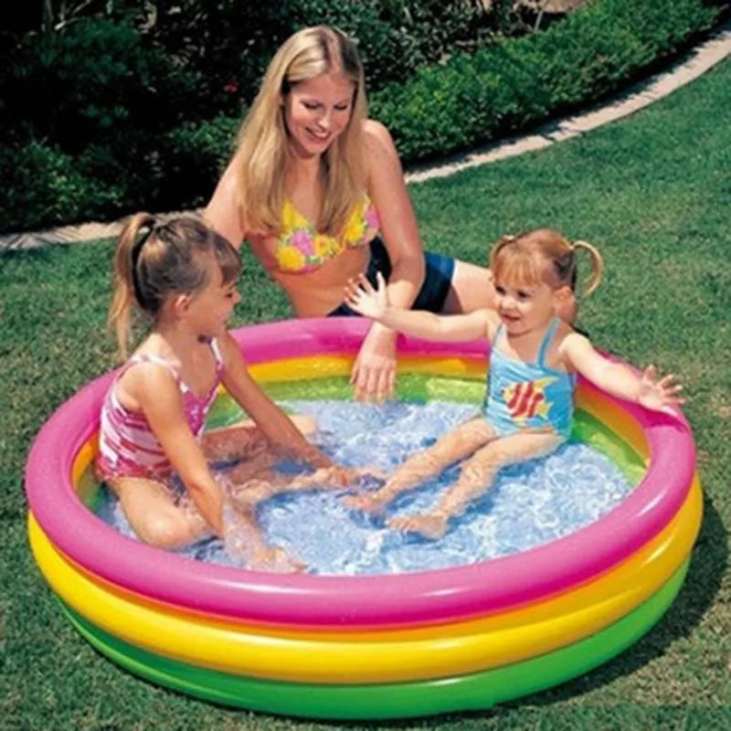 Новейший флуоресцентный круглый надувной бассейн для детей на открытом воздухе портативная детская Ванна Детские игрушки Piscinas