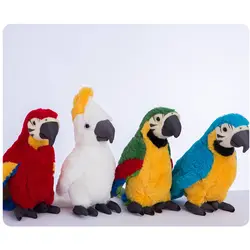 Милый Попугай плюшевые игрушки куклы мультфильм животных реальной жизни попугай чучела украшения куклы игрушки для детей на день рождения