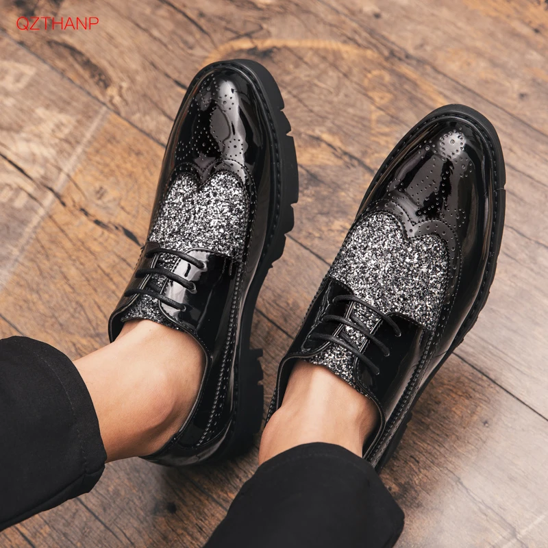 Pu Leather Shoes Men Brand Footwear Thick Sole Fashion Men S Casual Shoes Male Formal Dress Shoes Lace Up Oxford Zapatos Hombre Formal Shoes Aliexpress