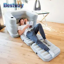 Luxury flocking inflatable sofa Home outdoor sofa bed Portable sofa