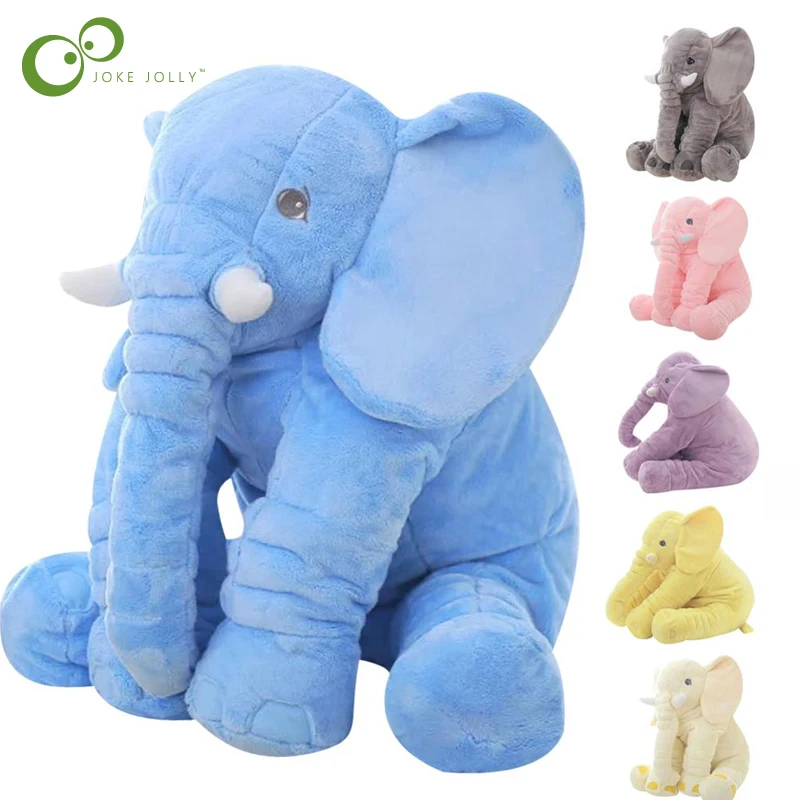 

40cm Height Large Plush Elephant Doll Toy Kids Sleeping Back Cushion Cute Stuffed Elephant Baby Accompany Doll Xmas Gift WYQ