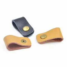 1 шт. remax Lether Высокое качество креативный кожаный кабель для наушников зажим Кабельные стяжки Кнопка кабеля