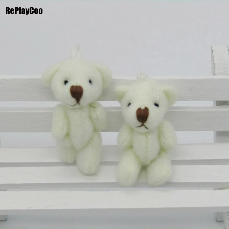 

500pcs/lot Kawaii Small Joint Teddy Bears Stuffed Plush 3.5CM Toy Teddy-Bear Mini Bear Ted Bears Plush Toys Wedding Gifts 01302
