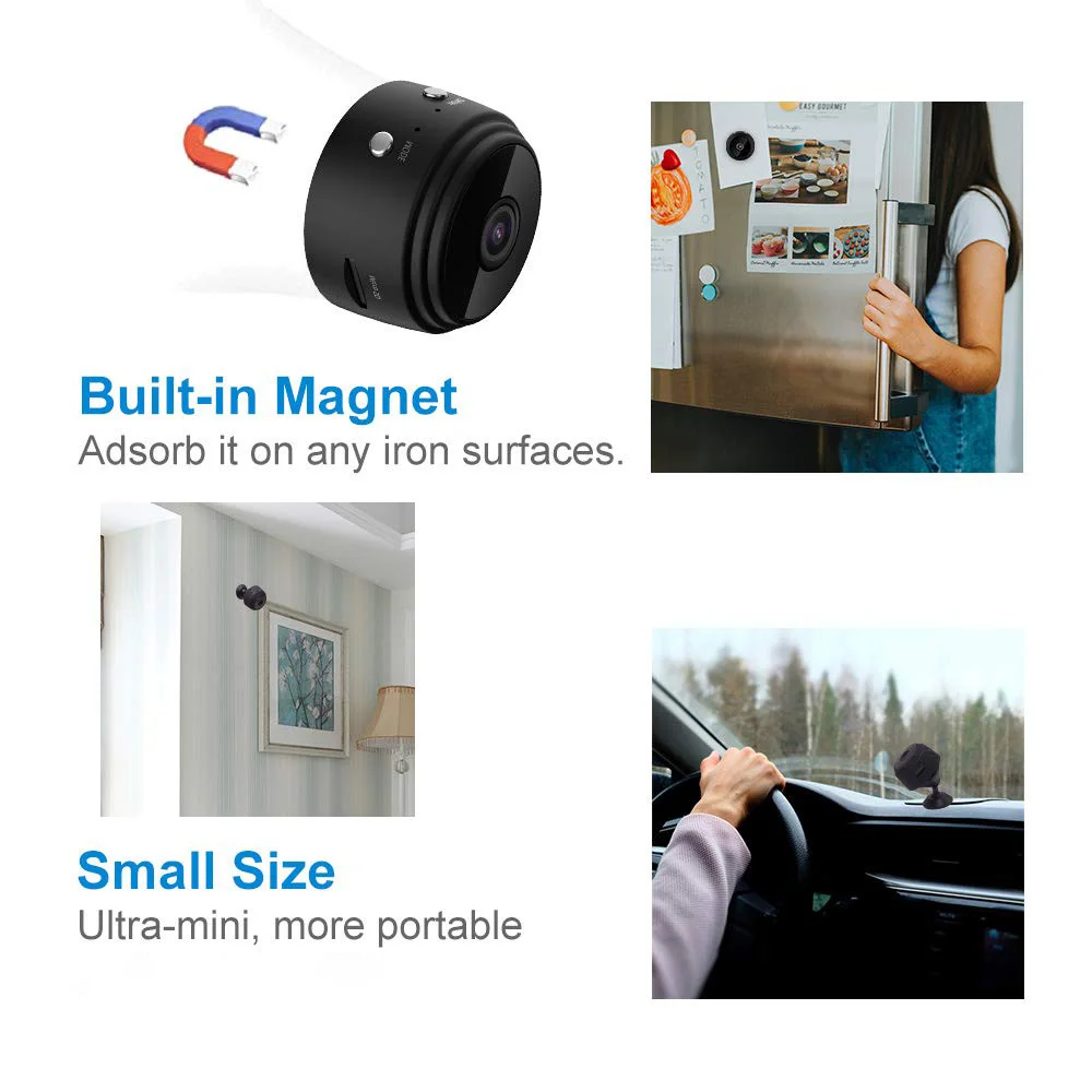  A9 1080P Mini Macchina Fotografica di Wifi Della Macchina Fotografica con Visione Notturna E di Ril