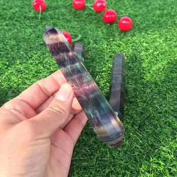 

long size beautiful natural rainbow fluorite Crystal gemstone terminated point metaphysical chakra healing crystal home decor