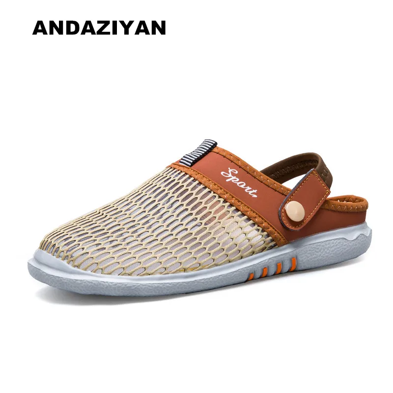 

ANDAZIYAN breathable mesh hole sandals men shoes