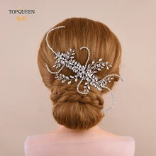 TOPQUEEN HP175 Свадебные аксессуары украшение для прически невесты головные уборы с свадебное ожерелье со стразами свадебная тиара свадебные головные уборы