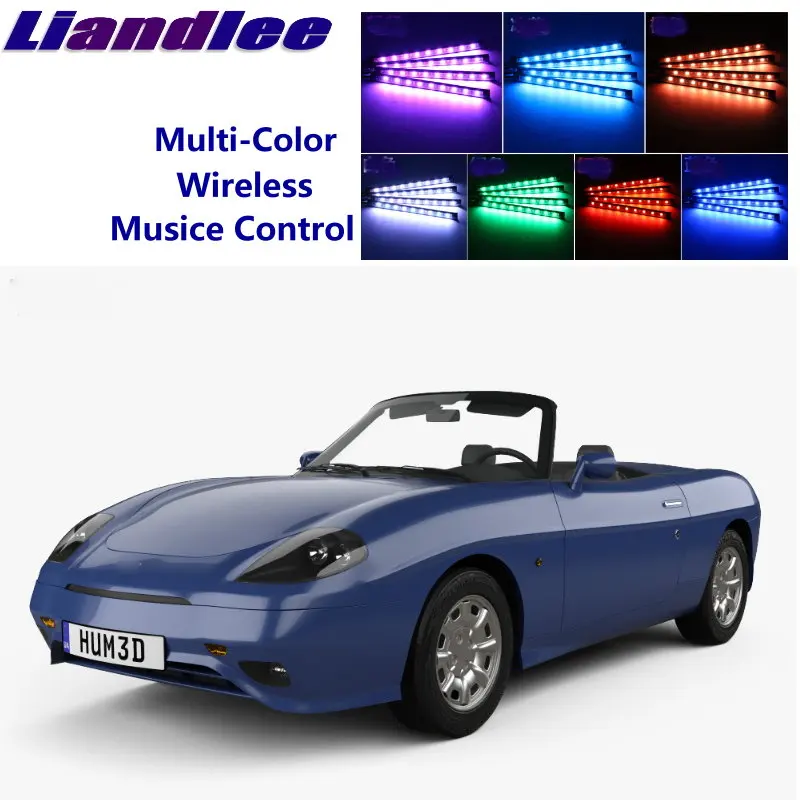 LiandLee Car Glow Interior Floor Decorative Atmosphere Seats Accent Ambient Neon light For Fiat Barchetta