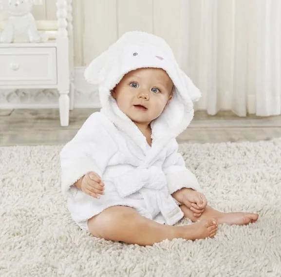 Новинка; милый банный халат с рисунком животных для малышей; теплый банный халат для маленьких мальчиков и девочек; мягкое детское банное полотенце; детское пляжное полотенце - Цвет: Sheep DL