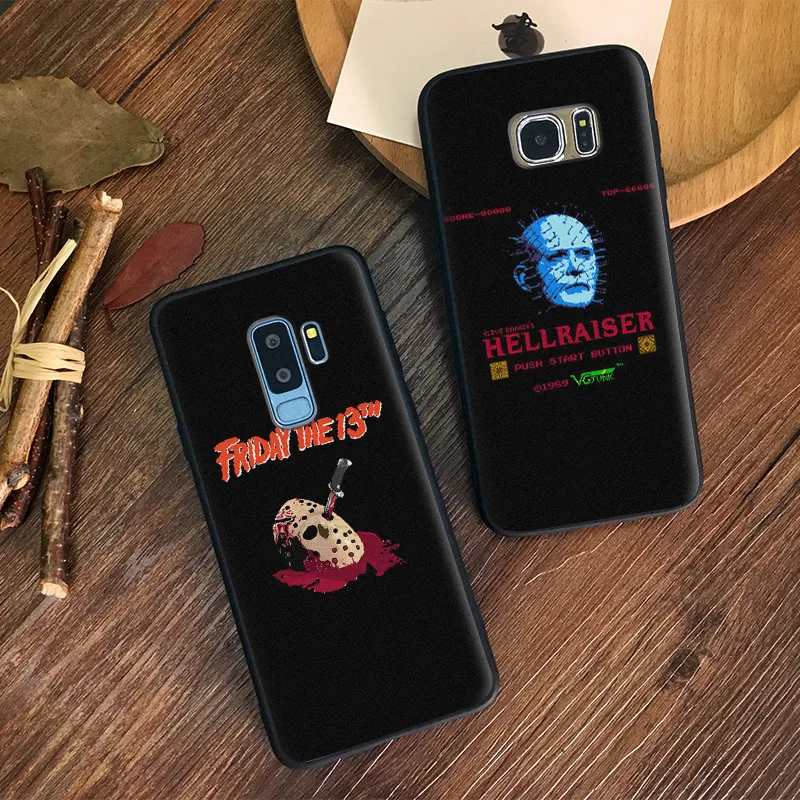 

Pinhead hellraiser Friday the 13th Horror film coque Soft Silicone Phone Case Cover For Samsung S7 Edge S8 S9 Plus Note 8 9
