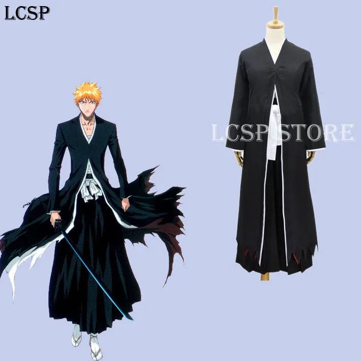 LCSP отбеливатель Kurosaki Ichigo ролевой косплей костюм японское аниме кимоно Униформа