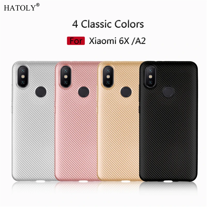 

HATOLY Cover Xiaomi Mi A2 Case for Xiaomi Mi A2 Soft Rubber Silicone Armor Phone Shell Bumper Phone Case for Xiaomi MiA2 /6X