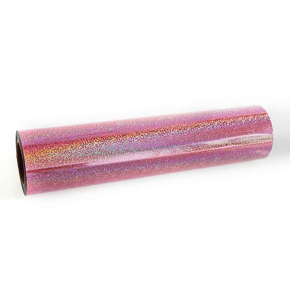 

Sunice 50cmX50cm pink color Hot holographic heat transfer vinyl stickers