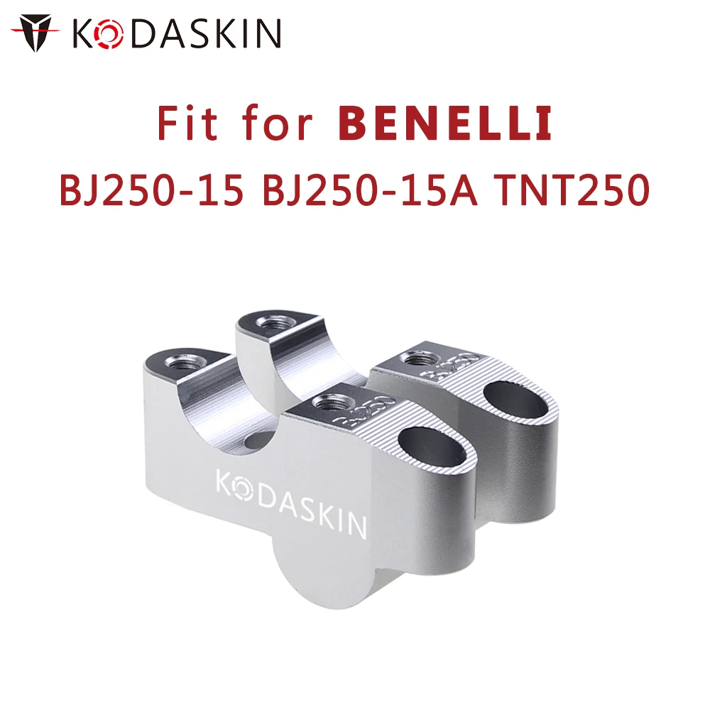 

KODASKIN Motorcycle Handlebar Riser Handle Bar Clamp Extend Adapter Accessories for Benelli BJ250-15 BJ250-15A TNT250