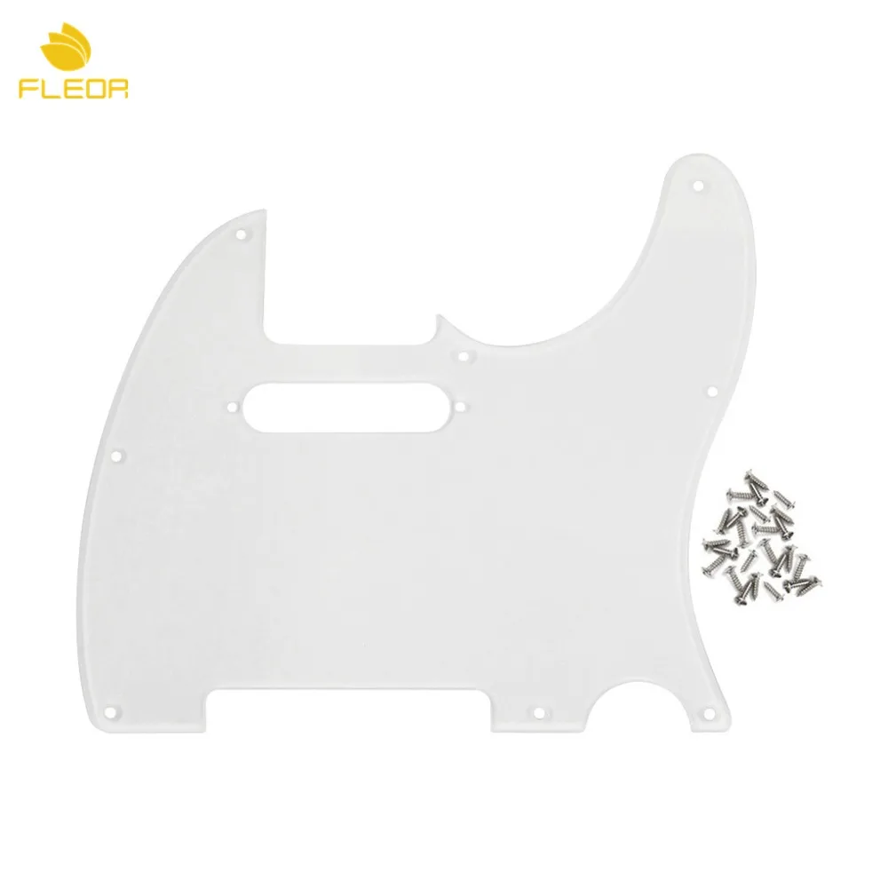 FLEOR Transparent 1Ply Tele Guitar Pickguard Scratch Plate with Screws for Style Accessories | Спорт и развлечения
