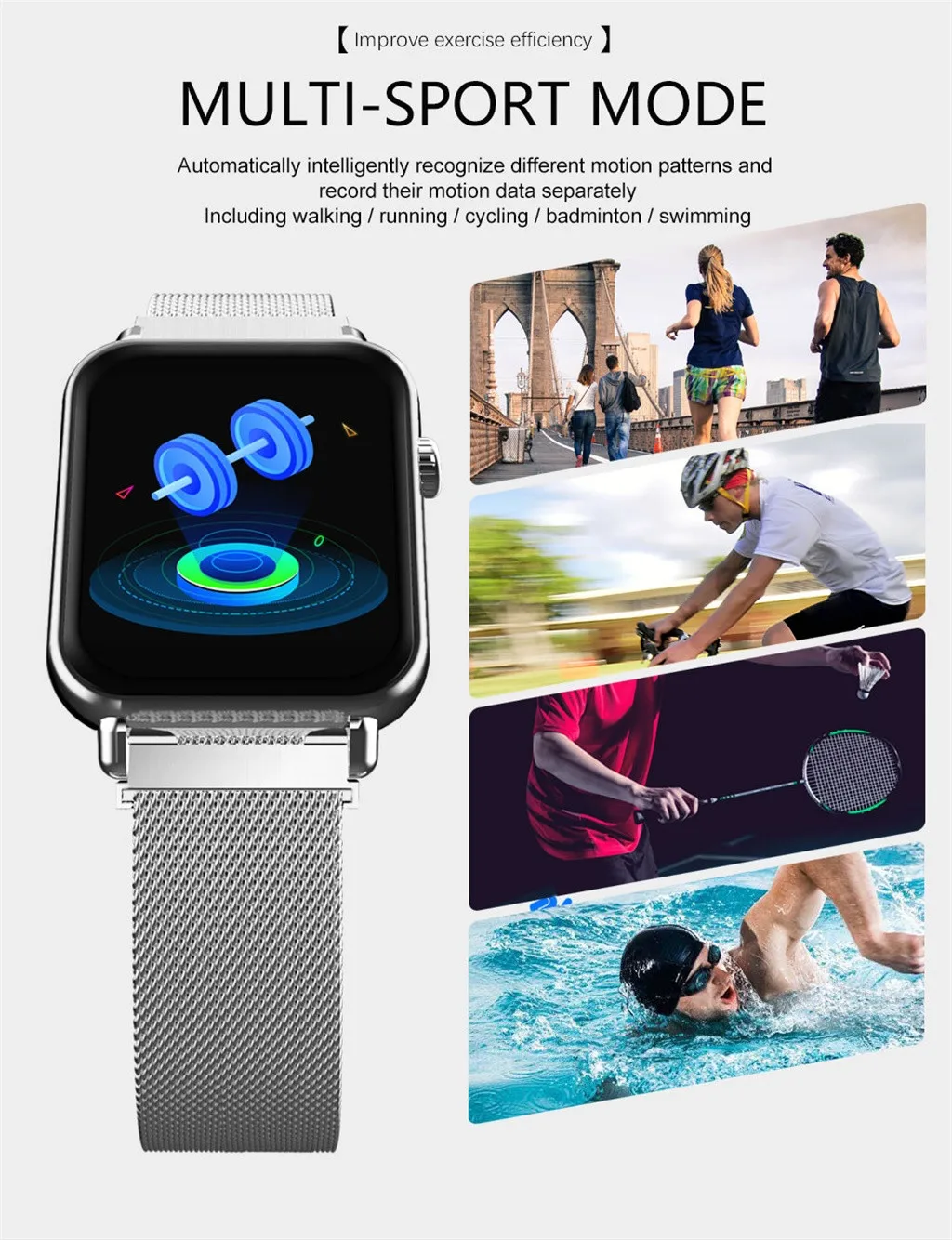 Водостойкие Смарт-часы Bluetooth с пульсометром mate men women Wearable Devices для IOS Android