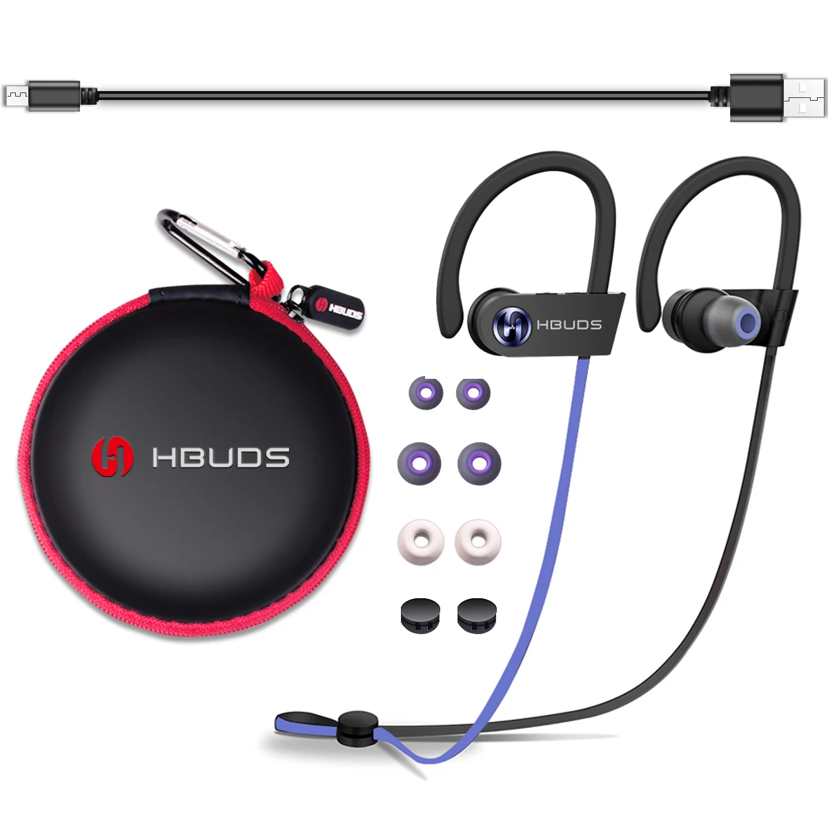 Bluetooth наушники HBUDS 4 1 Беспроводные спортивные водонепроницаемые IPX7 более