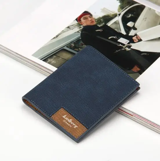 Baellerry, новинка, стильный мужской тонкий бумажник из искусственной кожи с карманами для карт, для коллекционера, двойной кошелек, сумка, кредитный держатель для карт Portafoglio - Цвет: 8