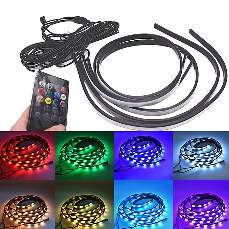 

Atmosphere Light Remote Control Voice Control Rgb Car Bottom Atmosphere Light Colorful Chassis Light Bar