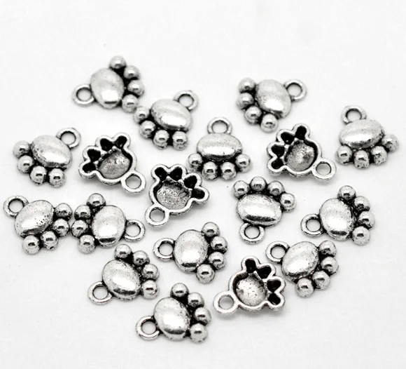 

Free Shipping 500pcs Antique Silver Tone Bear's Paw Charm Pendants 14x13mm Jewelry Findings Wholesale J0387F