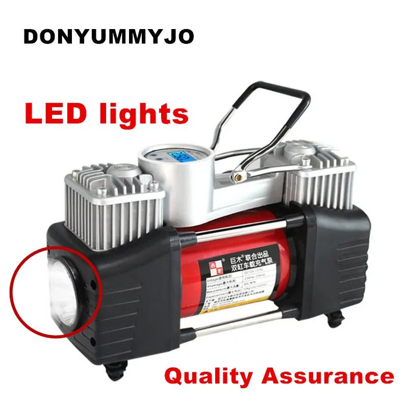 LED lights Digital Pressure Preset 12v Air Compressor Car Tyre Inflator