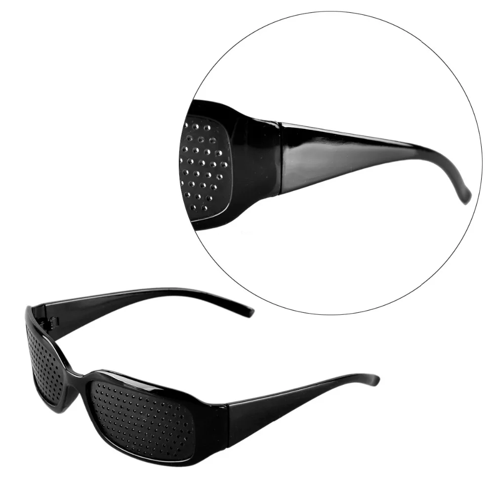 Черные солнцезащитные очки Анти-усталость Уход За Зрением микропористые очки глаз упражнения зрение улучшить анти-близорукость унисекс очки