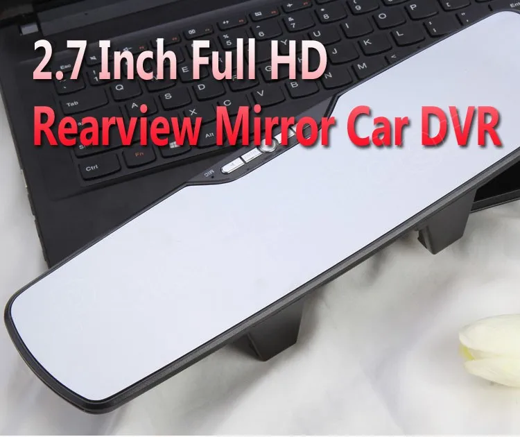 2,7 pulgadas HD espejo de revisión de coche grabadora de vídeo Digital 120 grados gran angular visión nocturna detección de movimiento coche DVR - 6