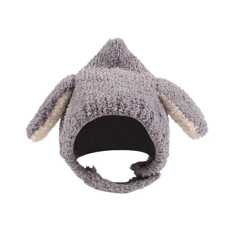 Velvet Cartoon Baby Hat Rabbit Ears Kids Beanie Hat Baby Boys Girls Photography Props First Birthday Gift Warm Baby Hat Winter (16)