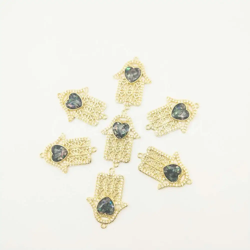 

10 crystal zircon do-it-yourself jewelry heart-shaped bracelets for fashion jewelry projects