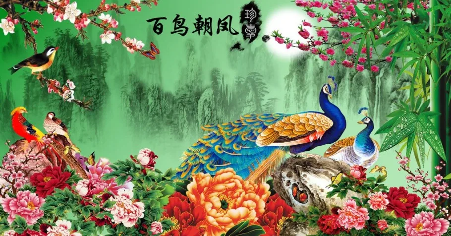 

Handmade Animal Peacock,peony flower Needlework Embroidery DIY DMC Crafts Cross Stitch Kits 14CT Unprinted Home decor wall Arts