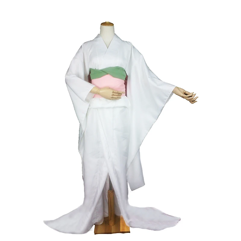 

Bleach Rukia Kuchiki Zanpakuto Sode no Shirayuki White Kinomo Cosplay Costume C018