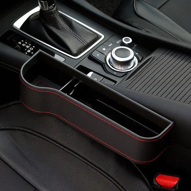 

Car Seat Gap Storage Box Cup Holder Mobile Phone Holder Coin Cigarette Keys Cards Box Multifunctional PU Leather Case Pocket