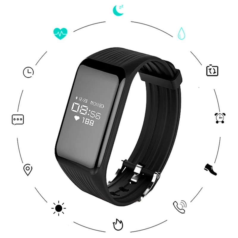 

Smart band Sports Bracelet Smart Wearable Device IP67 Waterproof Heart Rate Fitness Tracker Information Remind Men's Smart Watch
