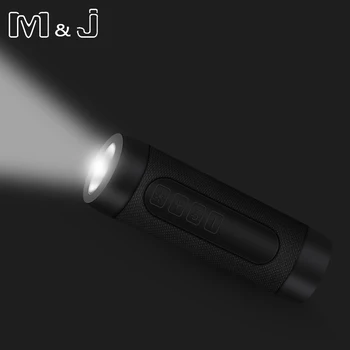 

M&J Wireless Bluetooth Speaker Outdoor Bicycle Portable Subwoofer Stereo Bass Speakers Waterproof LED light Support TF USB FM
