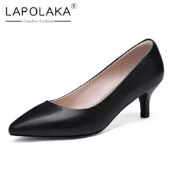 Lapolaka/2019 г., женские туфли из натуральной овечьей кожи, пикантные элегантные туфли на тонком каблуке с острым носком, женские туфли-лодочки