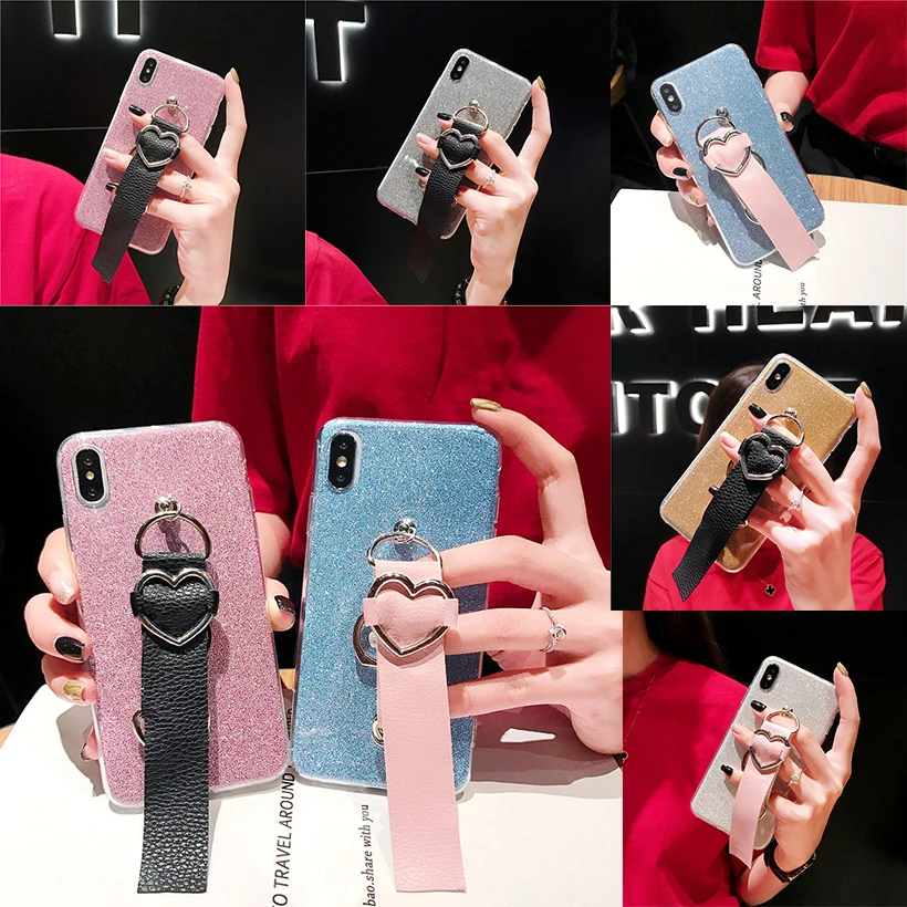 Gliiter Cases For Nokia 4.2 8.1 7.1 2.1 Plus 9 8 7 6 2018 X7 X6 Ring Wristband Cover Bumper |