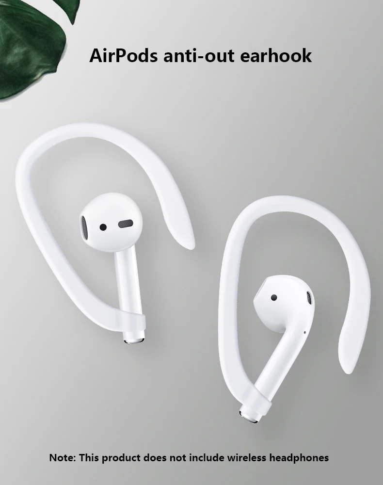 Protective Earhooks Holder Secure Fit Hooks for Airpods Apple Wireless Earphones Accessories Silicone Sports Anti-lost Ear Hook 1 Pair1