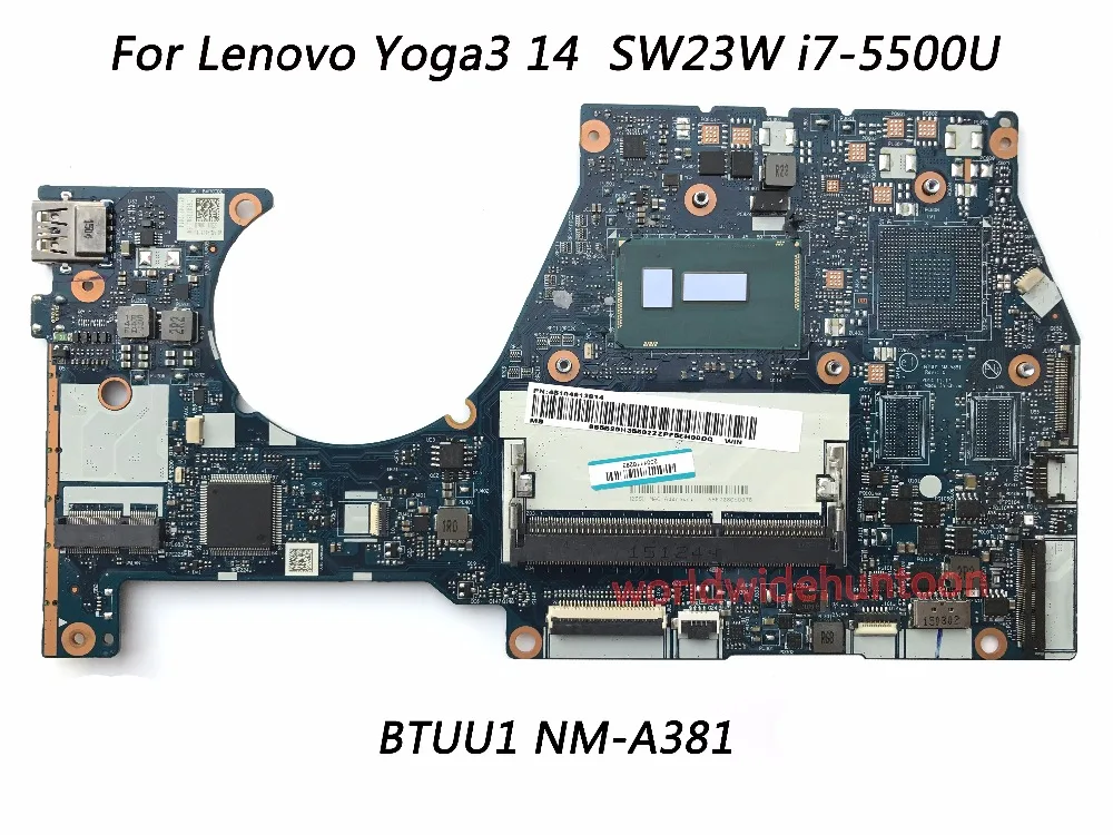 Perfect Classy Laptop Motherboard For Lenovo Yoga3 14 Motherboard SR23W i7-5500U BTUU1 NM-A381 100% Fully Tested 9
