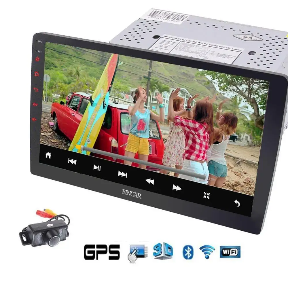 

Android6.0 Car Stereo Double Din 10.1''Vehicle GPS Headunit In Dash Navigation Autoradio Support Bluetooth/WiFi/OBD2+Rear Camera