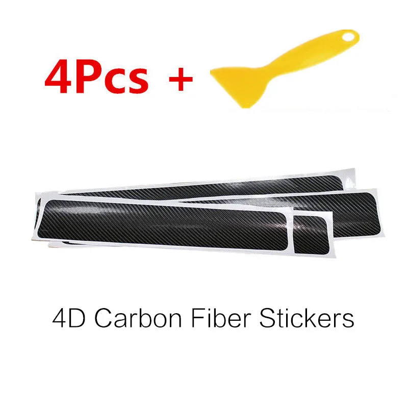

4Pcs Universal 4D Motorcycle Car Stickers Auto Car Styling Car Threshold Carbon Fiber Anti-scratch Anti-kick Auto Car Accessorie