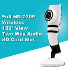 720P Mini IP Camera WIFI 1.0MP Baby Monitor Wireless Indoor CCTV Audio Camera 180 Fisheye Remote Home Smart Surveillance Camera