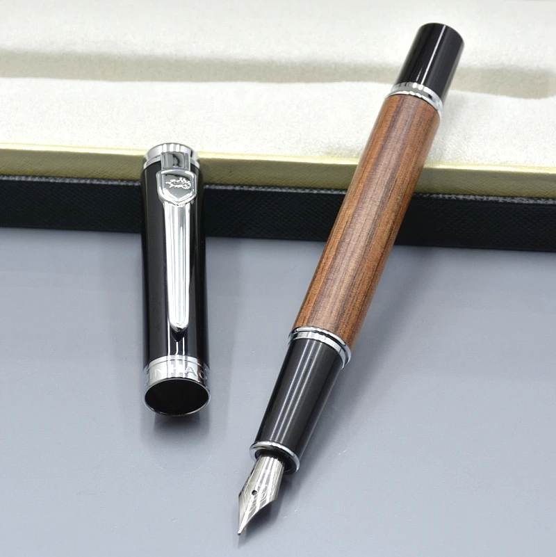 Jinhao 8802 6 видов стилей авторучка с серебряной клип канцелярских Роскошные М перо чернила ручки для бизнес-подарок