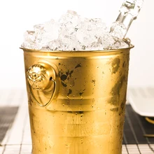 Золотая Толстая голова тигра из нержавеющей стали ведро льда шампанского охлажденного Bbeer Красное вино ведро для кубиков льда