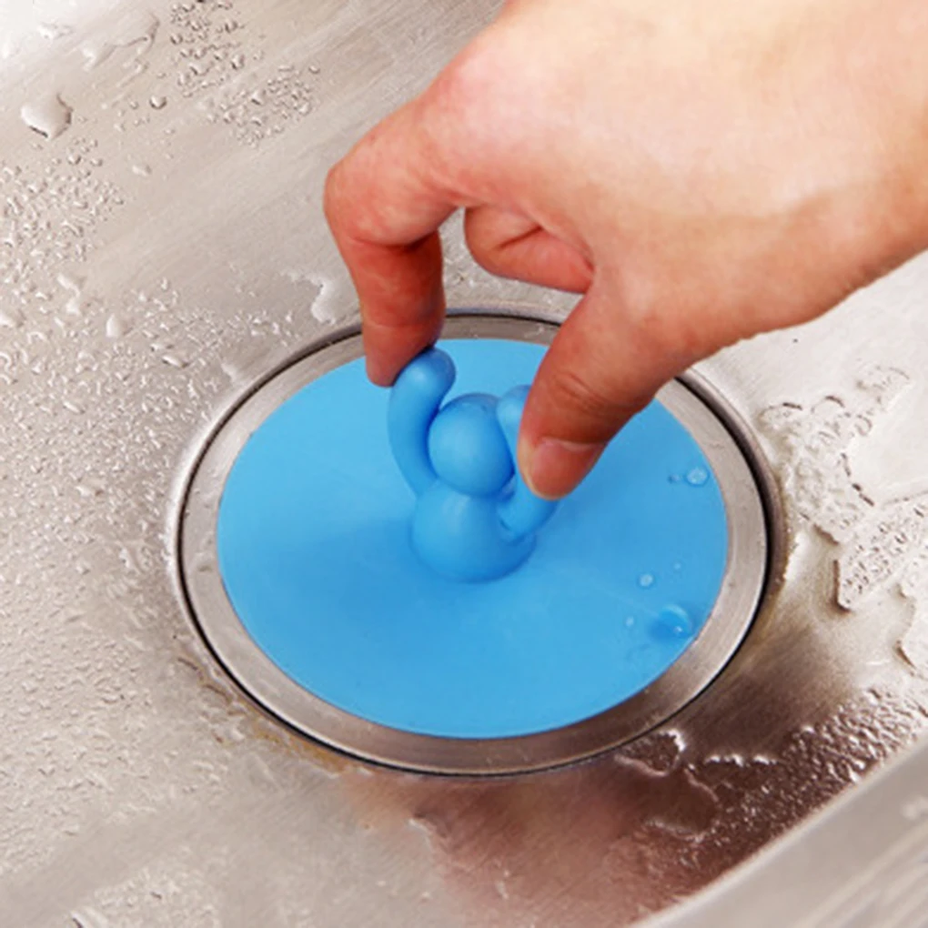 Silicone Kitchen Bathroom Floor Drain Cover for Basin Sink Sewer Color Random | Дом и сад