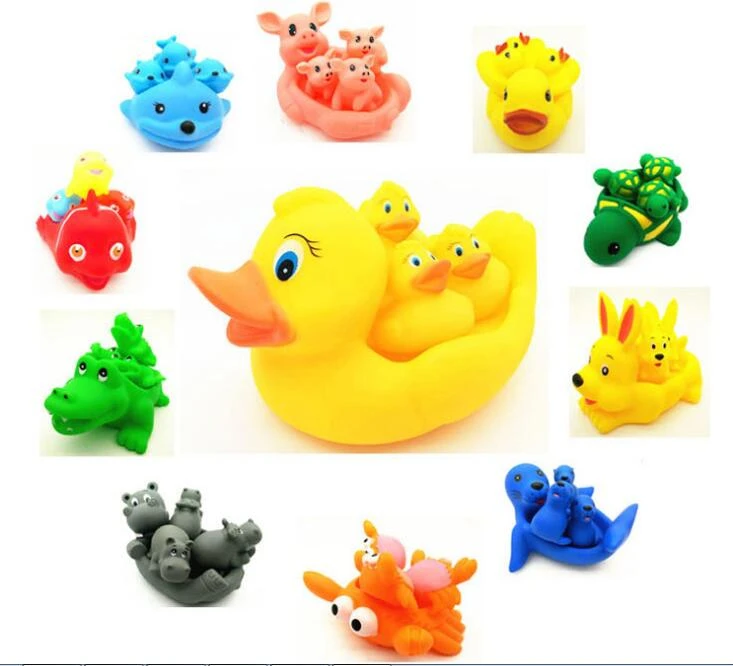 Piscina flotantes para el baño del bebé juguetes niño exprimido vinilo 4 Animal lindo chico playa juguete para regalo de plástico patio de recreo|plastic playground|toys playgroundkids plastic playground -