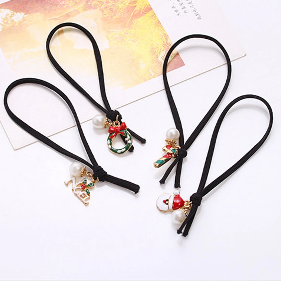 

Women Girl Fruit Pendant Ponytail Holder Gum Sweet Knotted Headbands Hair Scrunchy Hair Accessories Elastic Hair Band