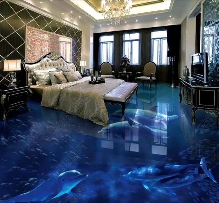 

Пользовательские Настенные обои с дельфином для детской комнаты, гостиной, спальни, детские обои, Самоклеящиеся 3d напольные покрытия