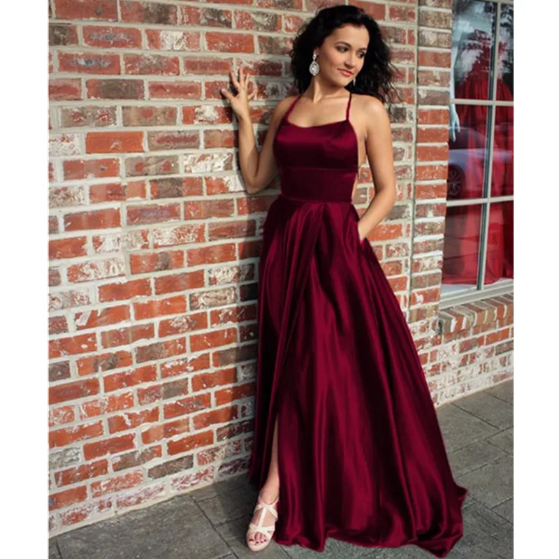 burgundy pageant dress