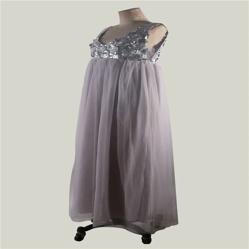 Women's clothing Cotton summer Long Party Dress in Sequins Woman 2019 Strapless Satin Formal Silver Night Maxi Dress (4)