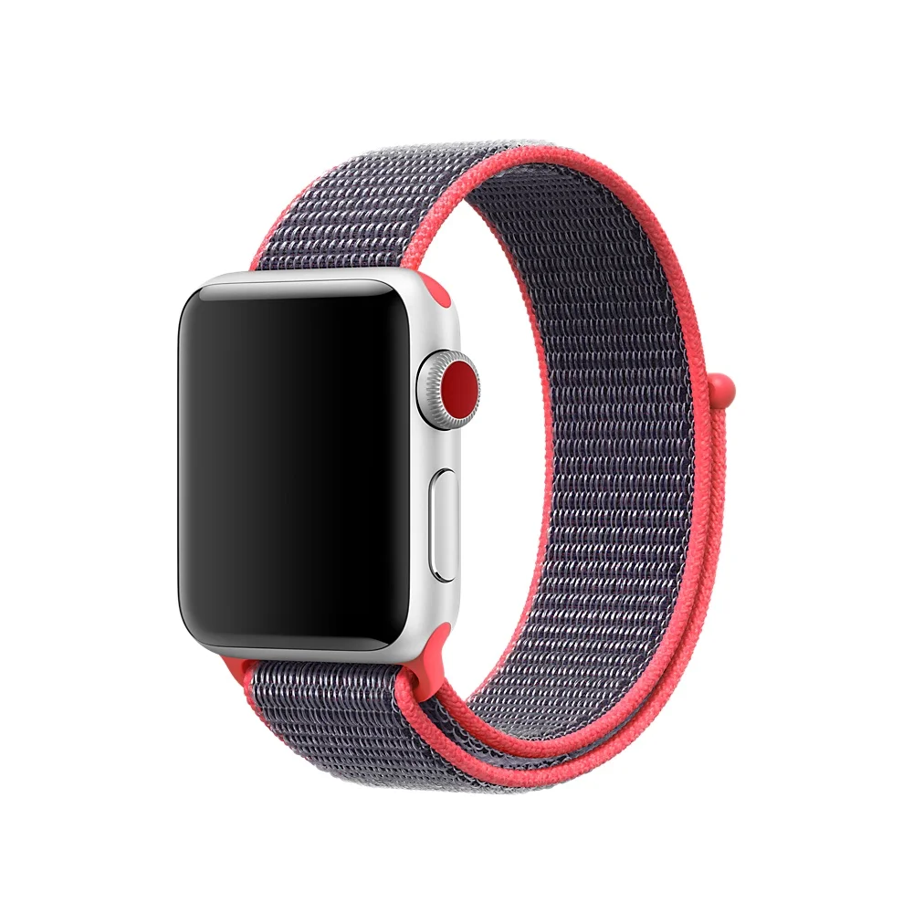 Для Apple Watch Band 44 мм 40 42 38 дышащий нейлоновый ремешок для iWatch Series 5 4 3 2 1 сменный
